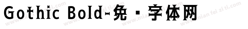 Gothic Bold字体转换